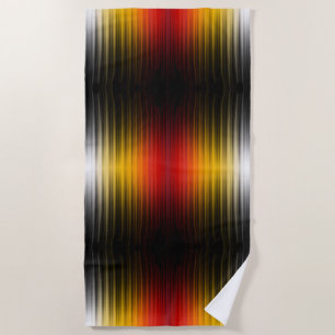Spacecraft Reentry Plasma Field Colours Pattern Ar Beach Towel