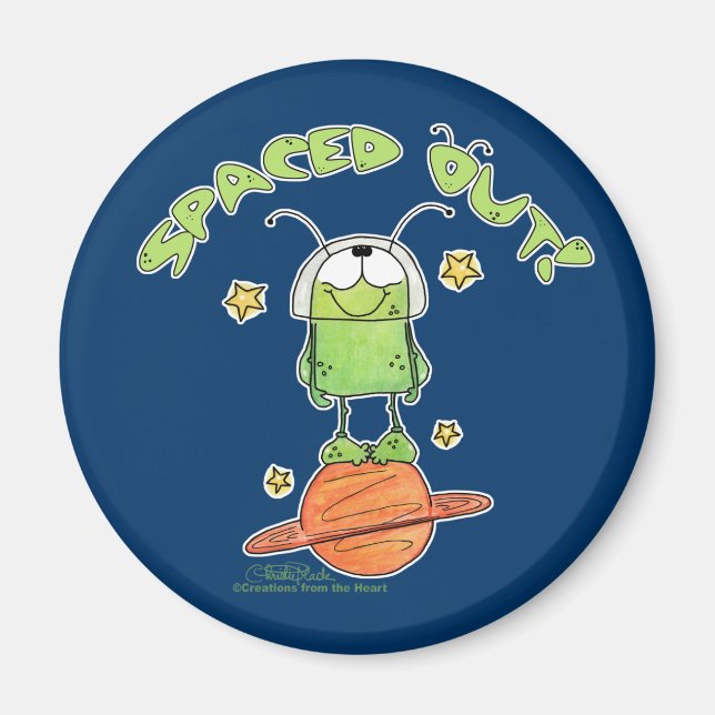 Spaced Out Alien Magnet (Front)