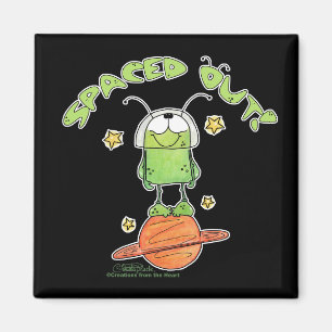 Spaced Out Alien Magnet