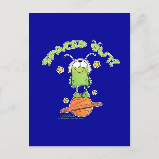 Spaced Out Alien Postcard (Front)