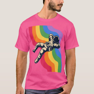 Spaceman, Astronaut on a rainbow, Pride Month, Rai T-Shirt
