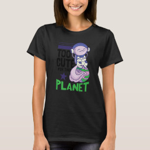 Spaceman Astronaut Space Axolotl T-Shirt