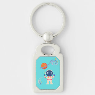 Spaceman cartoon adventures. key ring