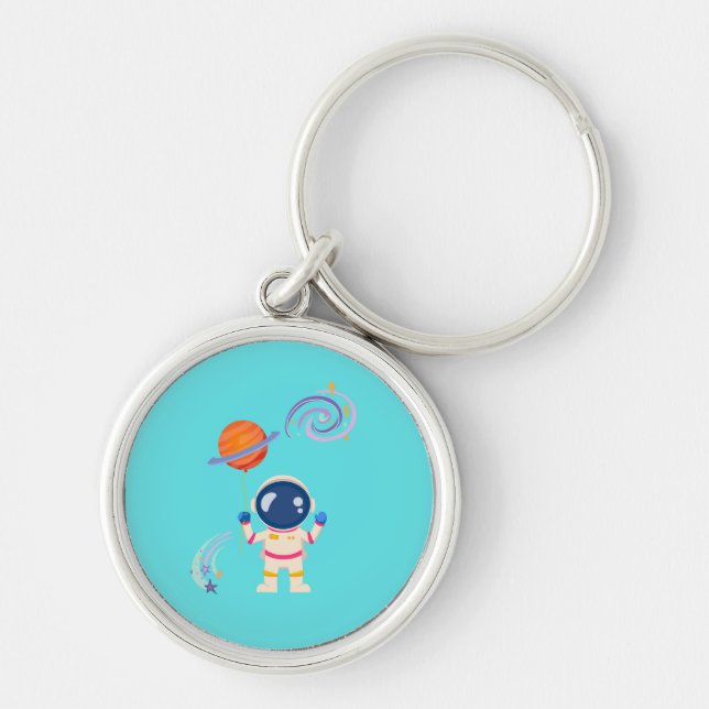 Spaceman cartoon adventures. key ring (Front)