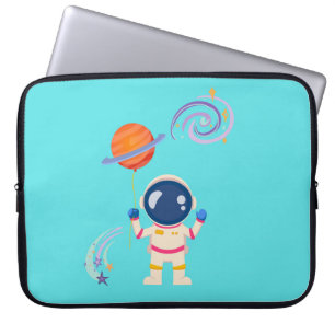 Spaceman cartoon adventures. laptop sleeve
