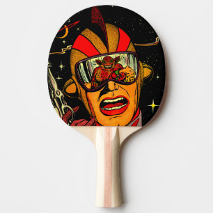 Spaceman Sci-Fi Comic Ping Pong Paddle