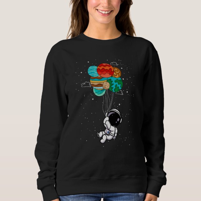 Spaceman  Space Astronaut Solar System Girls Boys Sweatshirt (Front)