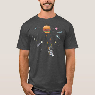 Spaceman swining on a Burger, Planets Cheeseburger T-Shirt