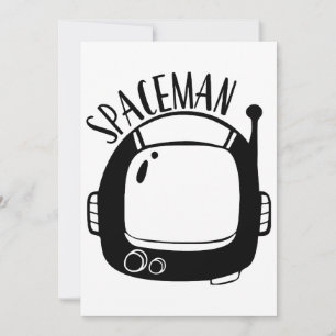 Spaceman Vintage Invitation