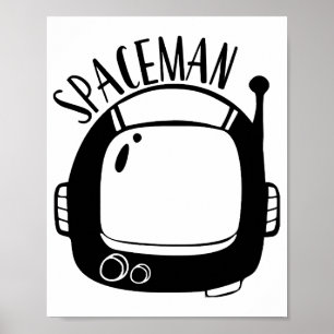 Spaceman Vintage Poster