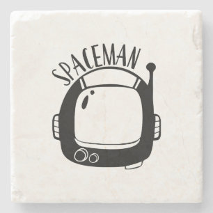 Spaceman Vintage Stone Coaster