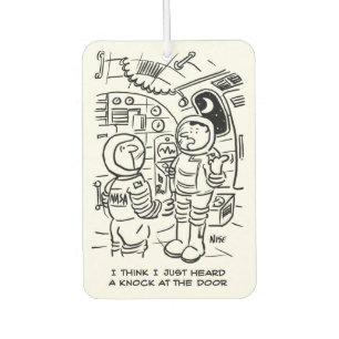 Spacemen in Spaceship Hear Knocking Car Air Freshener