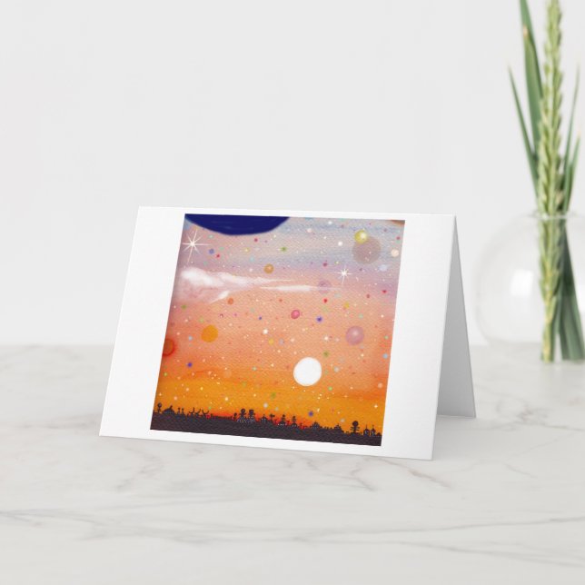 SpaceScape Greeting Card (Front)