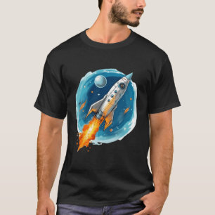 Spaceship Astronaut Science Astrology Space Advent T-Shirt