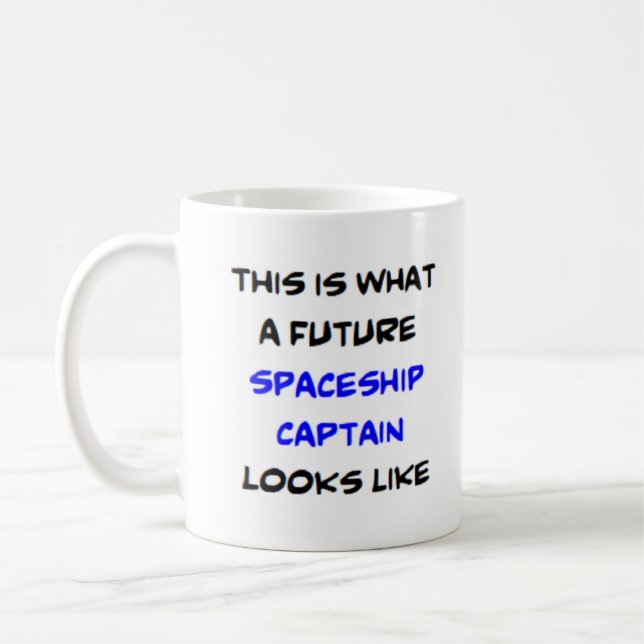 spaceship captain, future coffee mug (Left)