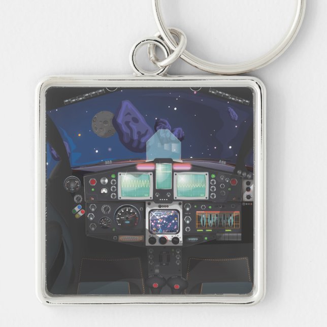 Spaceship Console Key Ring (Front)