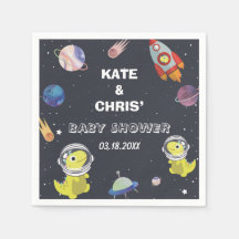 Spaceship Dinosaur Star Planet Galaxy Baby Shower