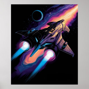 Spaceship Futuristic Poster