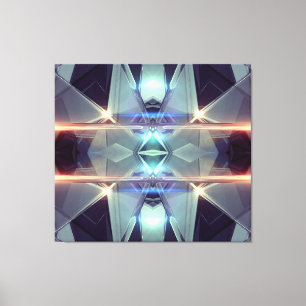 spaceship kaleidoscope wrapped canvas