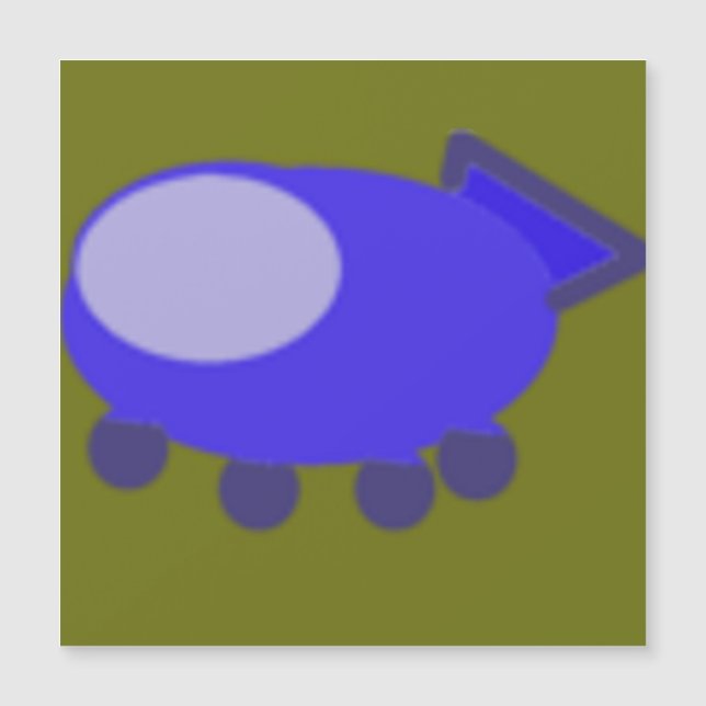 Spaceship Magnetic Card (Front)