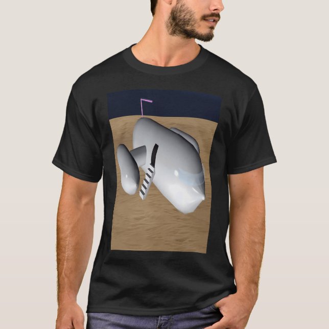Spaceship On Some Unkown Planet T-Shirt (Front)