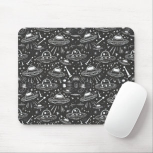 Spaceship Pattern Mouse Pad
