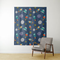 Spaceship Pattern tapestries