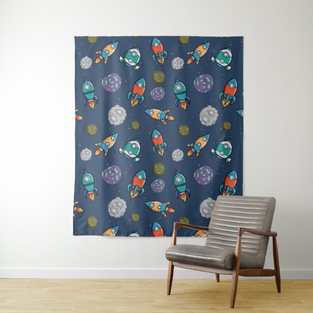 Spaceship Pattern tapestries (In Situ)