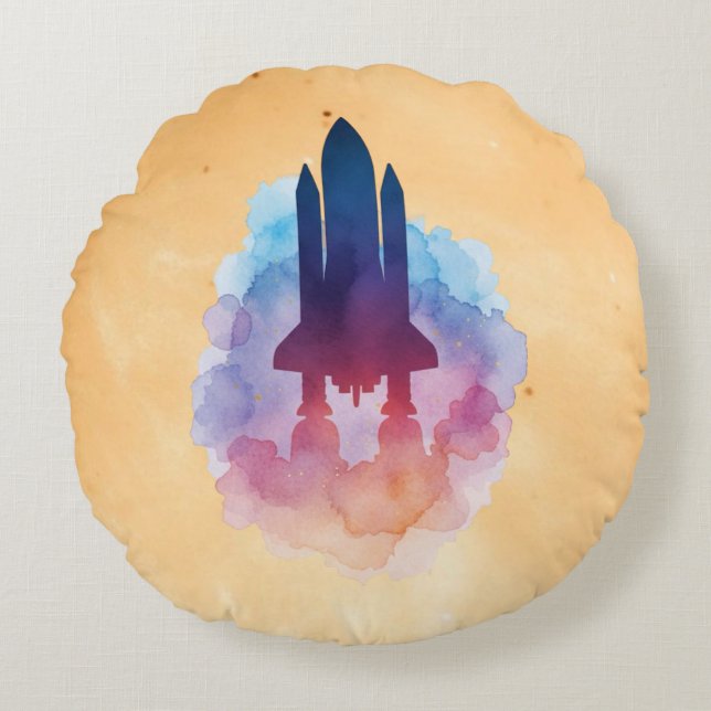 Spaceship Round Cushion (Front)