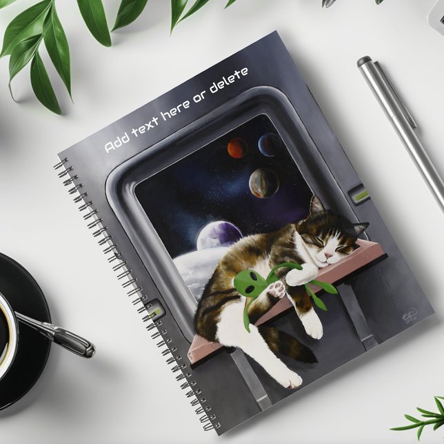 Spaceship Tabby Cat Green Alien Stuffie Sci-Fi Planner (Creator Uploaded)