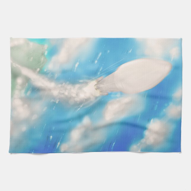 Spaceship Tea Towel (Horizontal)