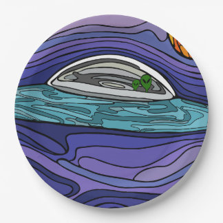 Spaceship UFO Alien UAP paranormal Paper Plate