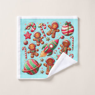 Spaceshuttle christmas wash cloth