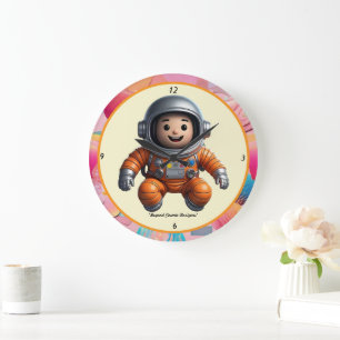 "Spacetime Adventure" Large Clock