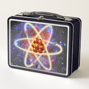 Spacey Atomic Metal Lunch Box