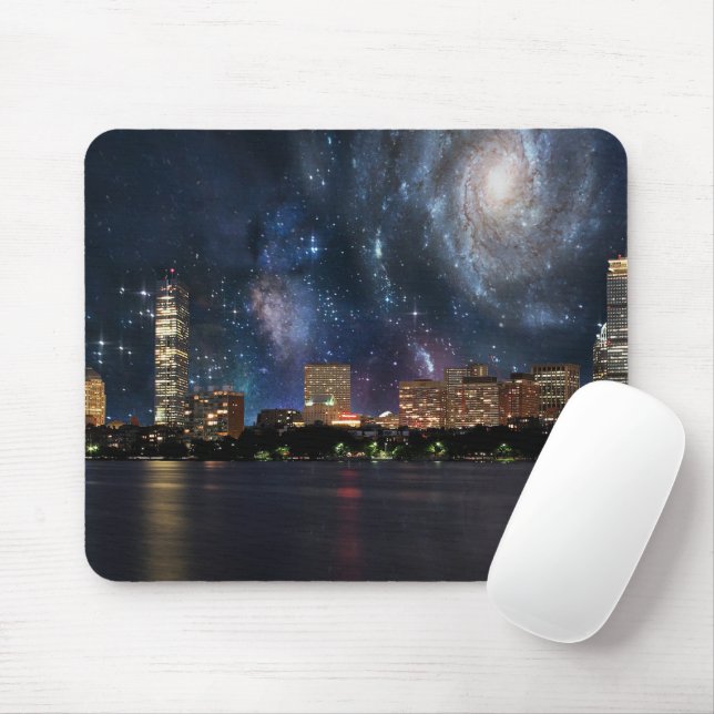 Spacey Boston Mouse Pad (With Mouse)