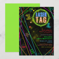Spacey Cosmic Lights Laser Tag Birthday Party