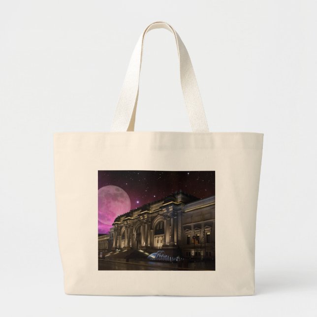 Spacey Metropolitan Museum Large Tote Bag (Front)