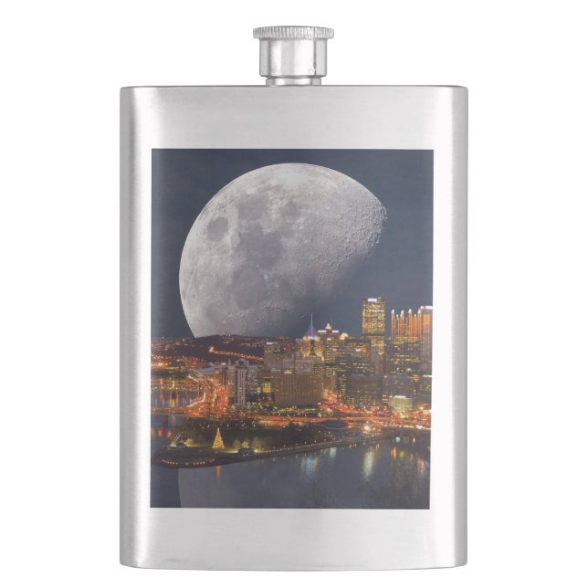Spacey Pittsburgh Hip Flask (Front)