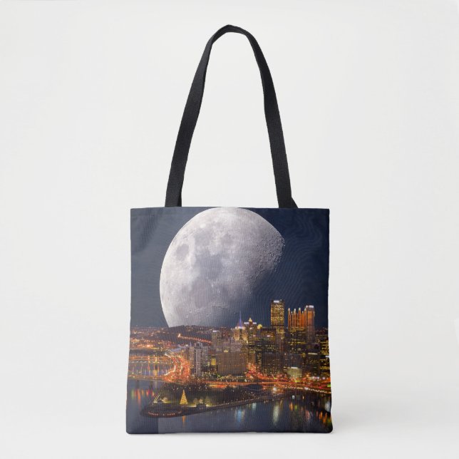 Spacey Pittsburgh Tote Bag (Front)