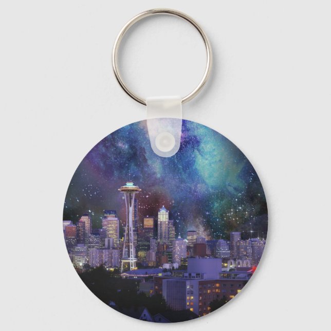 Spacey Seattle Key Ring (Front)