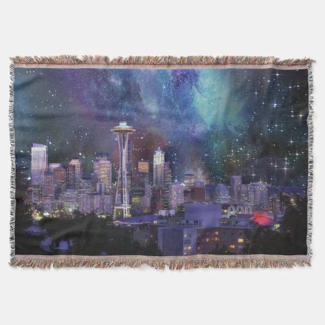 Spacey Seattle Throw Blanket (Front)