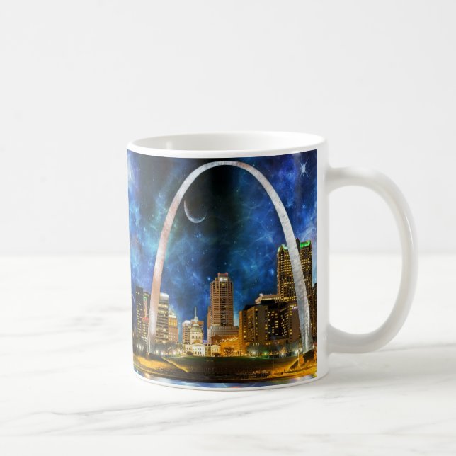 Spacey St. Louis Skyline Coffee Mug (Right)
