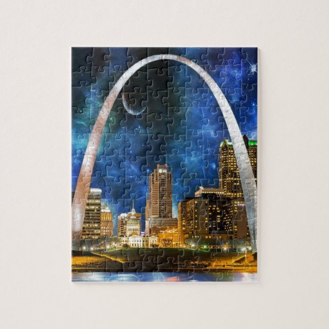 Spacey St. Louis Skyline Jigsaw Puzzle (Vertical)