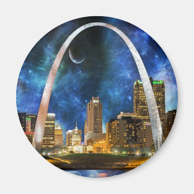 Spacey St. Louis Skyline Magnet (Front)