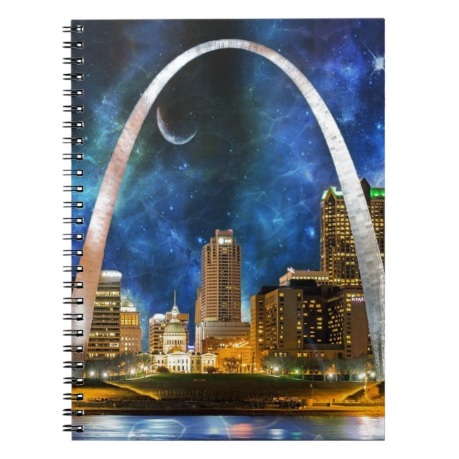 Spacey St. Louis Skyline Spiral Notebook (Front)