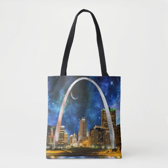 Spacey St. Louis Skyline Tote Bag (Front)