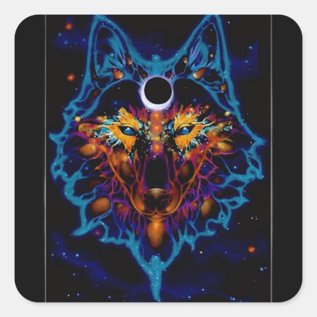 Spacial Wolf Sticker (Front)