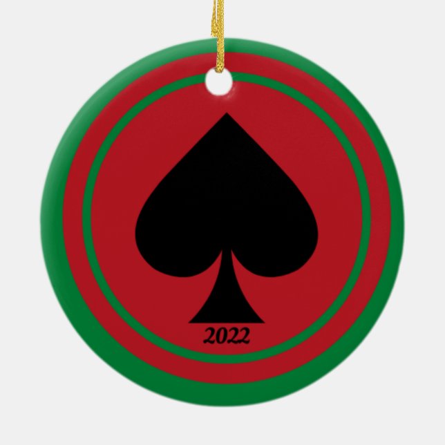 Spade Casino Christmas Ornaments (Back)