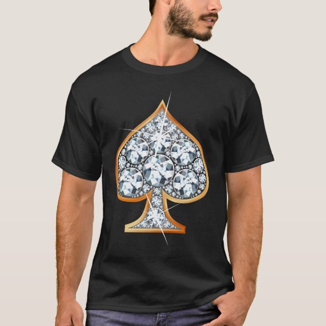 Spade Diamond Bling T-Shirt (Front)